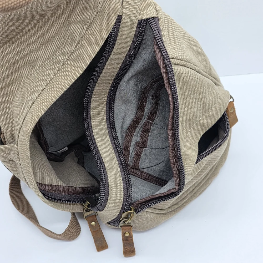 Gorpcore Utility Casual KL928 Canvas Sling Backpack Small Durable Canvas - Picture 9 of 11